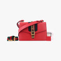 Sylvie Red×navy Leather 421882 I019562079シルヴィ レッド×ネイビー レザー 421882 I019562079