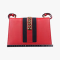 Sylvie Red×navy Leather 421882 I019562079シルヴィ レッド×ネイビー レザー 421882 I019562079