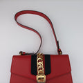 Sylvie Red×navy Leather 421882 I019562079シルヴィ レッド×ネイビー レザー 421882 I019562079