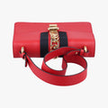 Sylvie Red×navy Leather 421882 I019562079シルヴィ レッド×ネイビー レザー 421882 I019562079