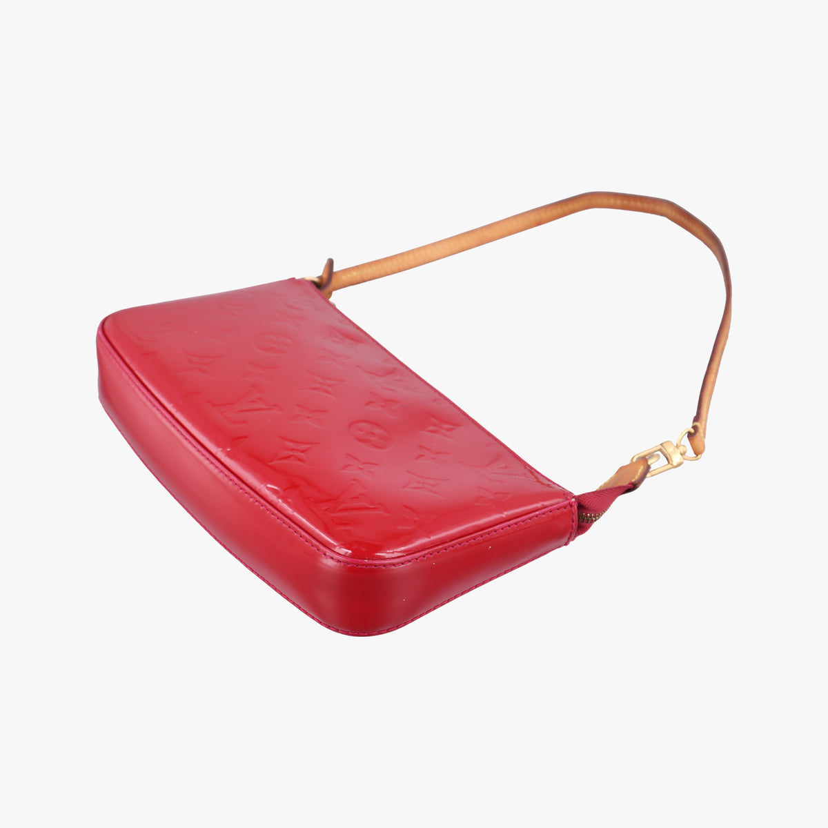 Pre-owned Louis Vuitton Schet Accessoir Red Monogram Vernis M91574 handbag | stylenewstar
