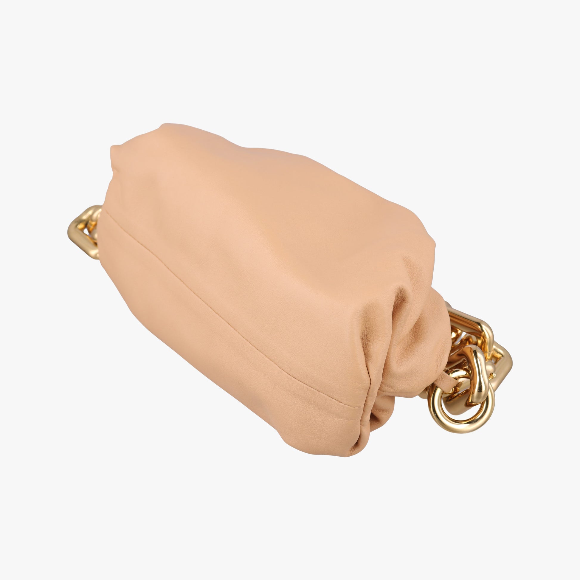 Secondhand Bottega Veneta The Chain Pouch Camel lambskin  shoulderbag | stylenewstar