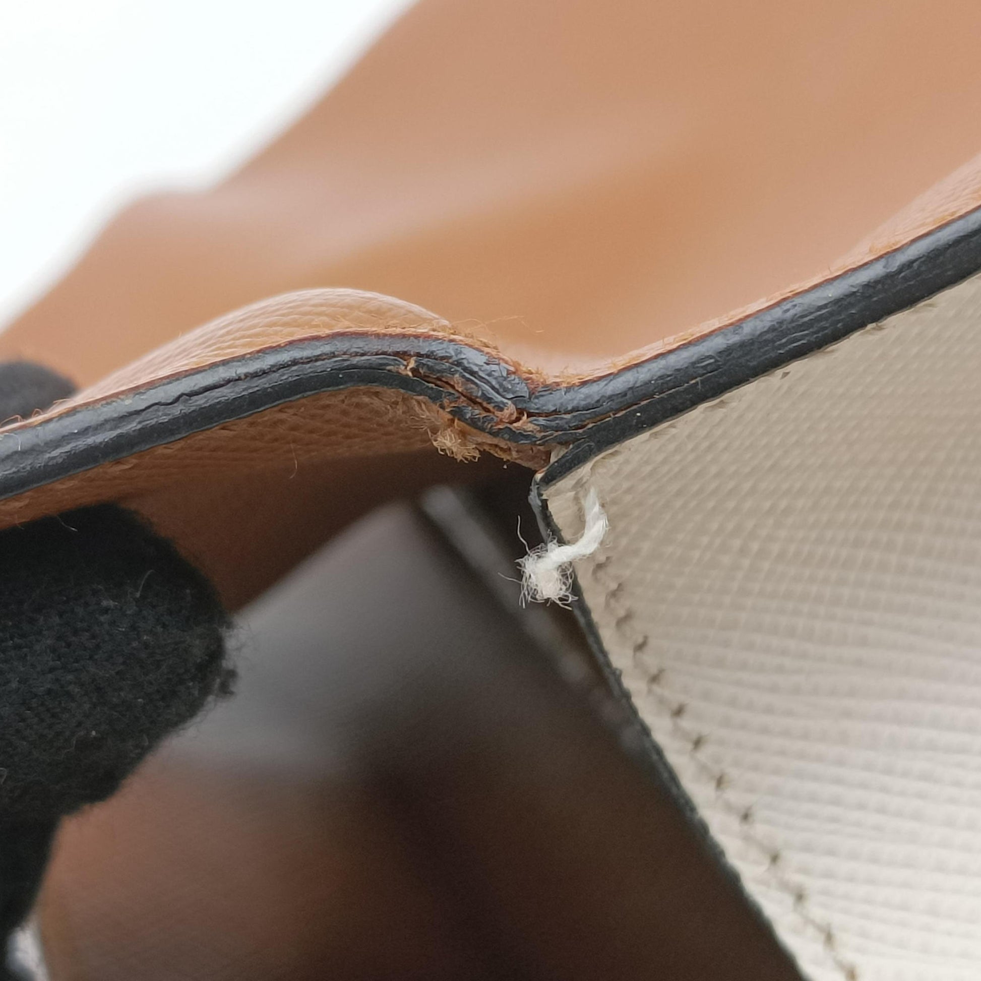 Bicolor Box Brown×White Saffiano Leather 117バイカラーボックス ブラウン×ホワイト サフィアーノレザー 117