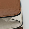 Bicolor Box Brown×White Saffiano Leather 117バイカラーボックス ブラウン×ホワイト サフィアーノレザー 117