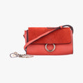 Pre-owned Chloe FAYE Red Suede × leather  shoulderbag | stylenewstar
