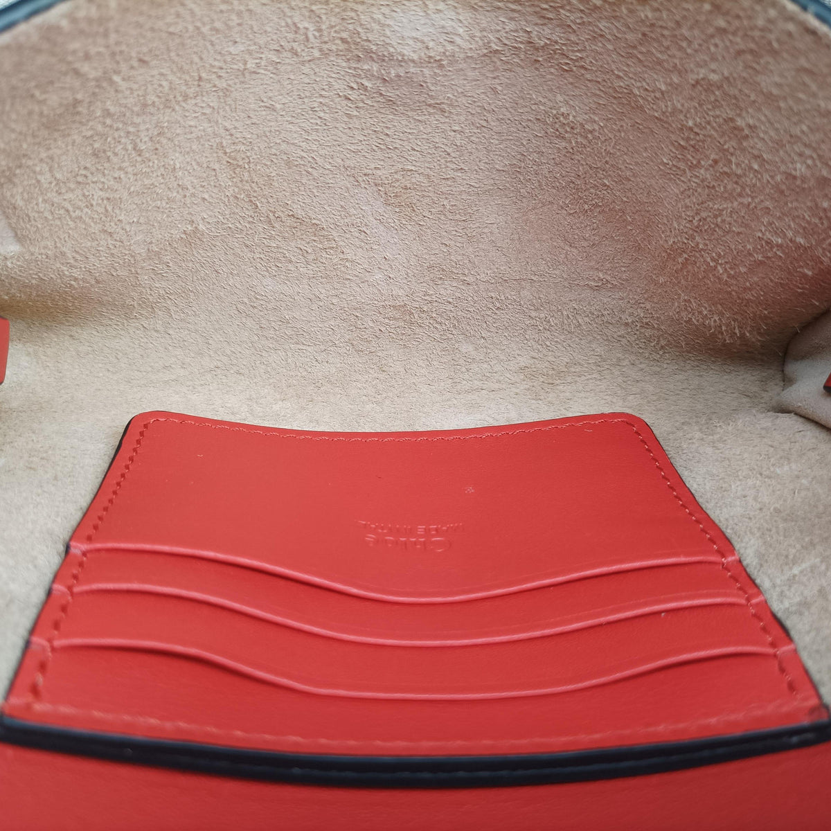 Pre-owned Chloe FAYE Red Suede × leather  shoulderbag | stylenewstar