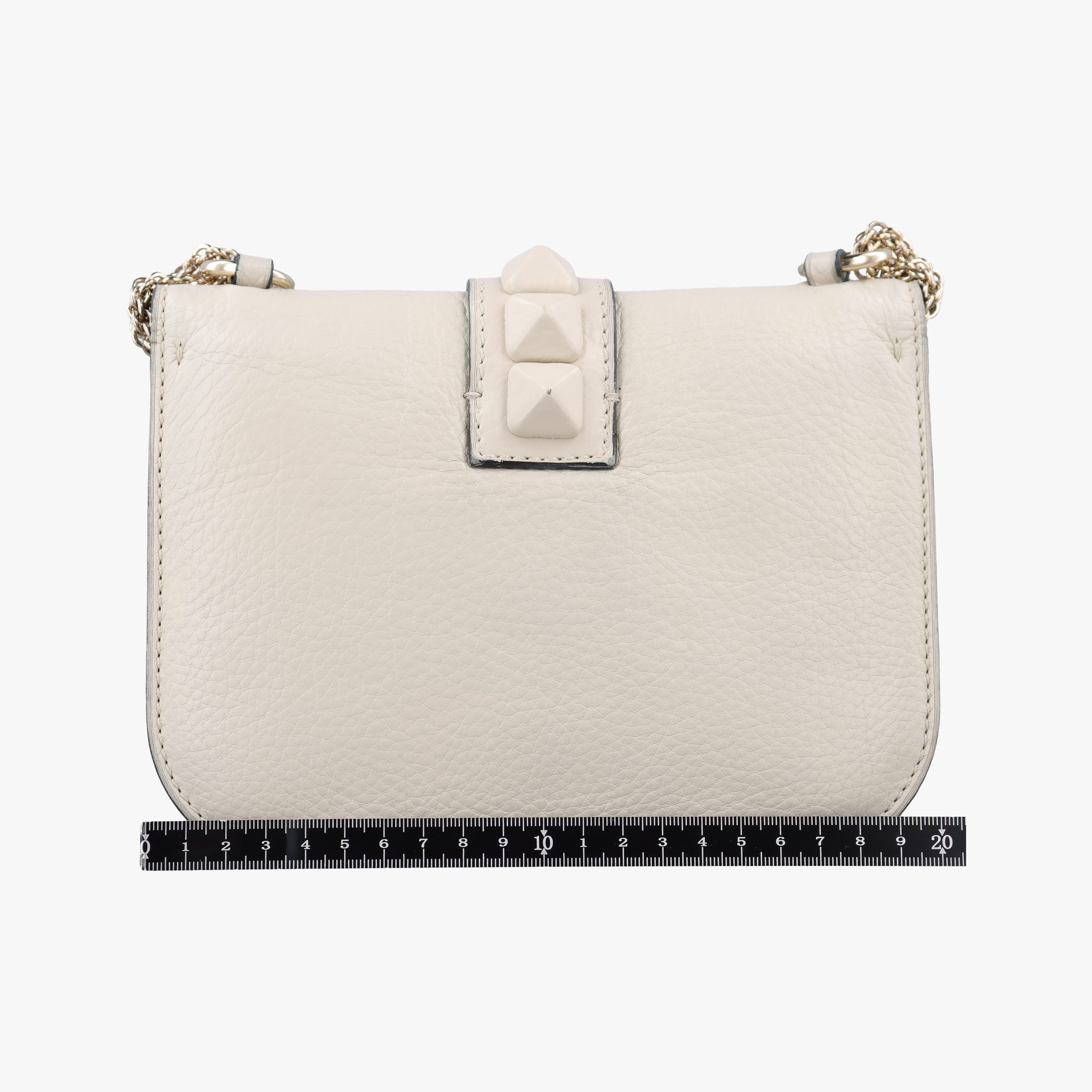 Rockstud Glam Lock White Leather Lot number unknownロックスタッズグラムロック ホワイト レザー 製番不明