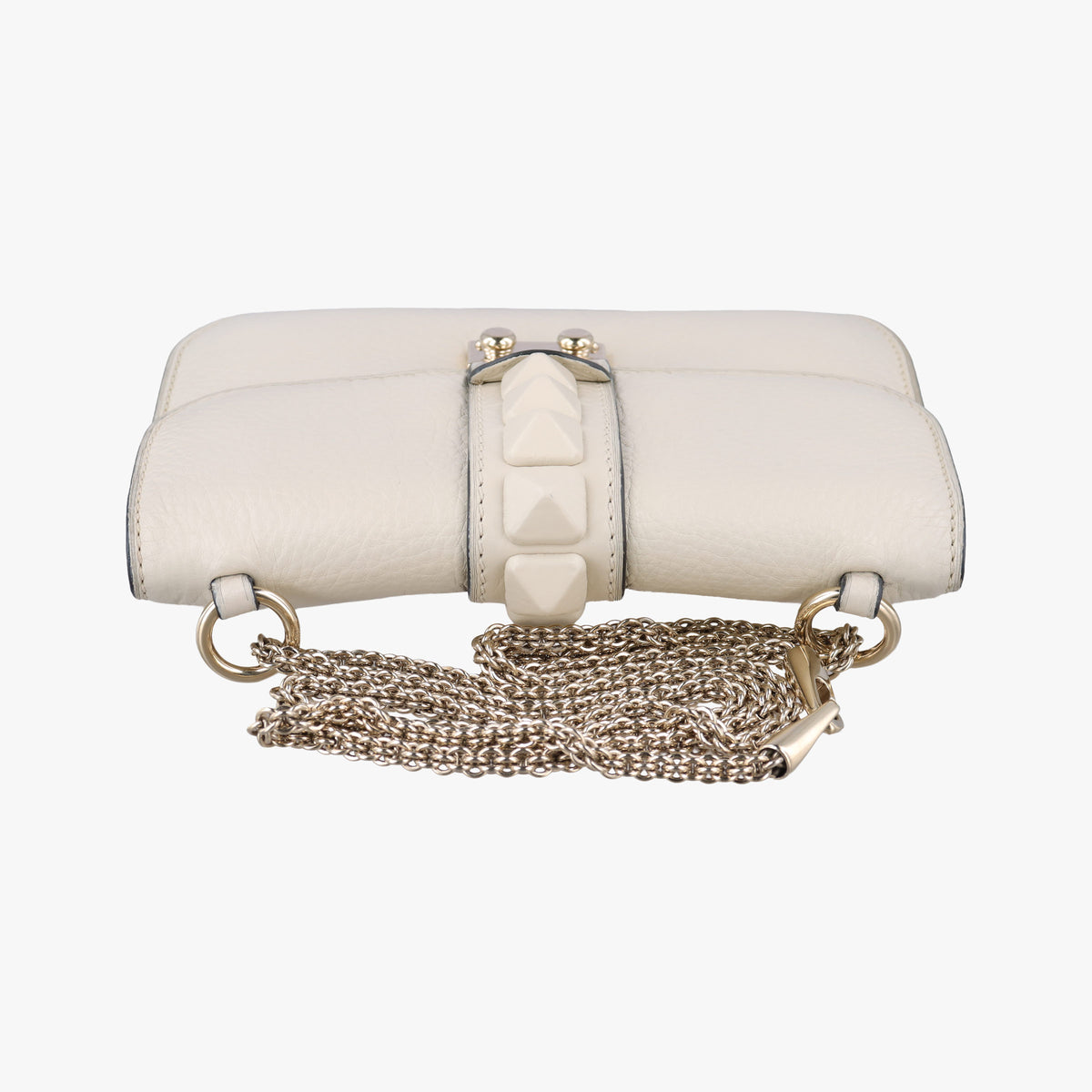 Rockstud Glam Lock White Leather Lot number unknownロックスタッズグラムロック ホワイト レザー 製番不明