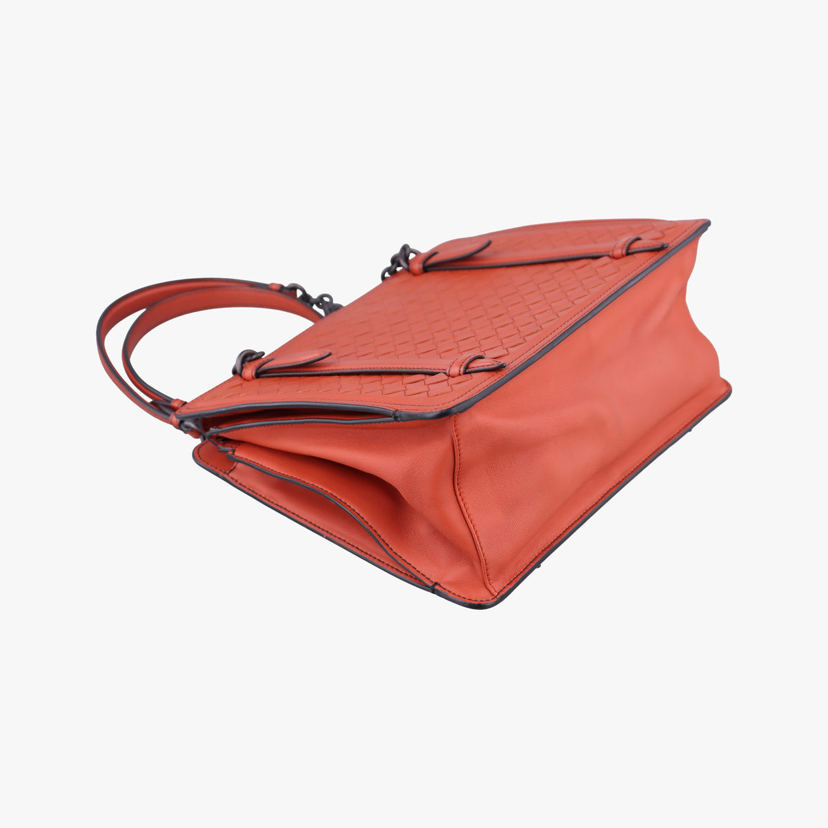 Intrecciato OrangeRed lambskin B04579736Xイントレチャート オレンジレッド ラムスキン B04579736X
