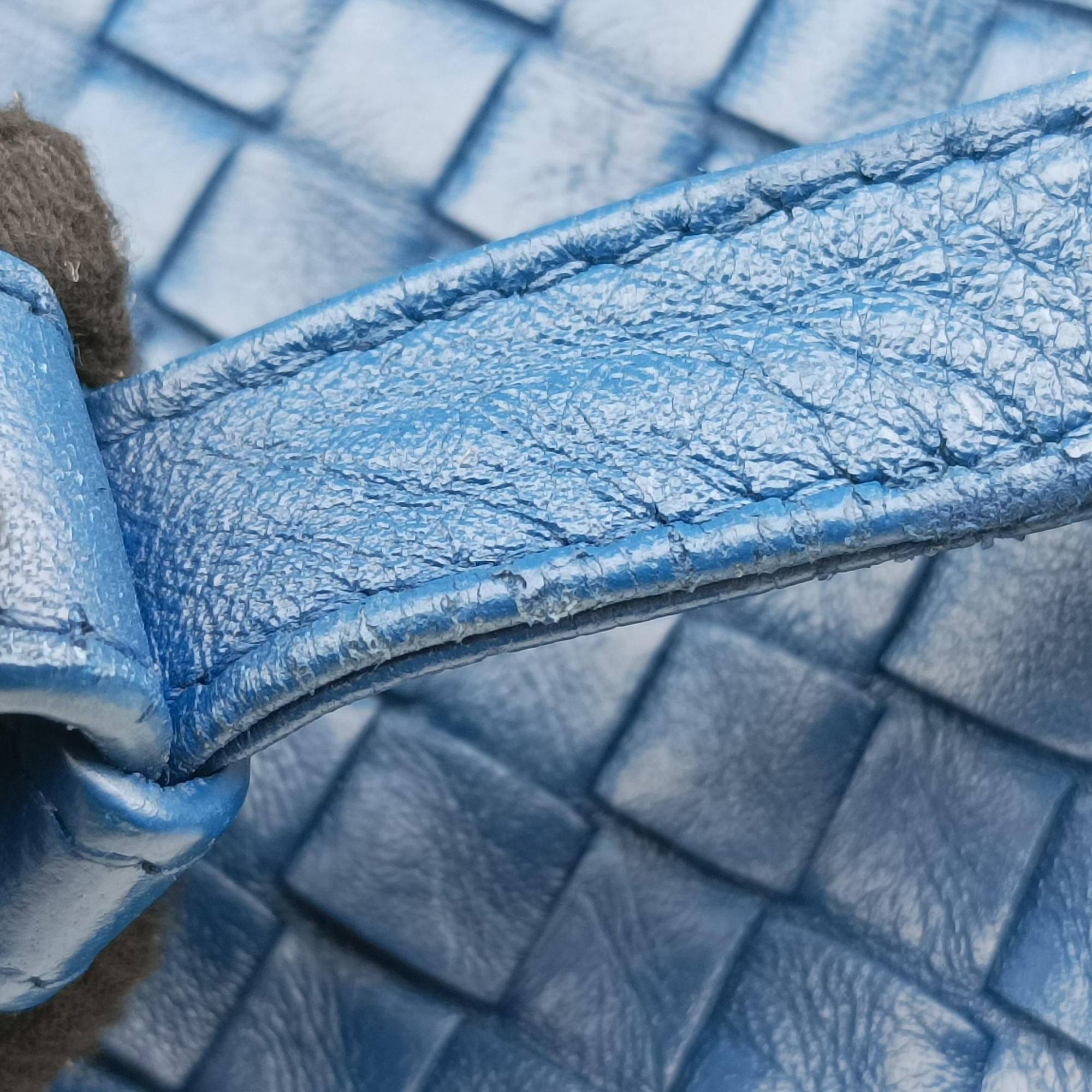 Garuda Intrecciato Blue lambskin 179320 B02918652Vガルダ イントレチャート ブルー ラムスキン 179320 B02918652V