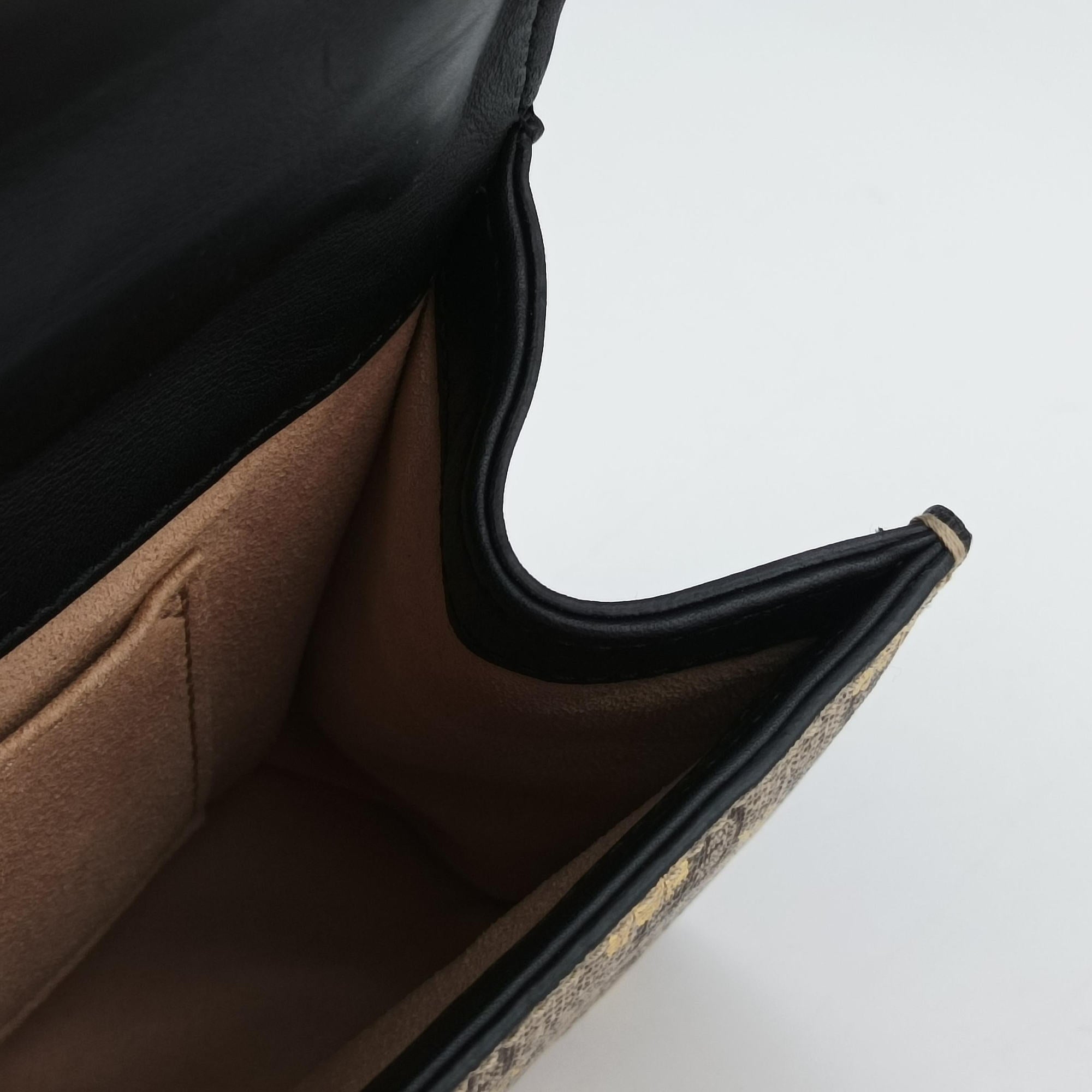 Padlock Brown PVC coated canvas×leather 409487 G032232956パドロック ブラウン PVCコーティングキャンバス×レザー 409487 G032232956