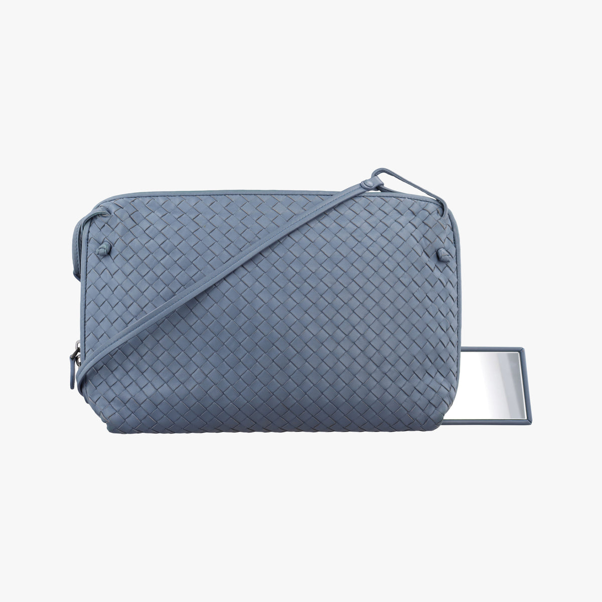 Pre-owned Bottega Veneta Nodini Blue lambskin  shoulderbag | stylenewstar