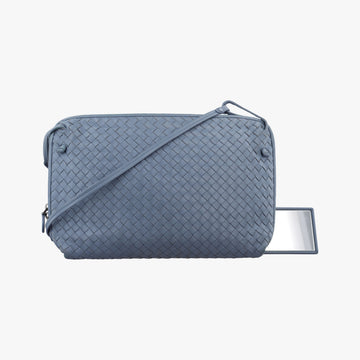 Pre-owned Bottega Veneta Nodini Blue lambskin  shoulderbag | stylenewstar
