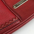 Pre-owned Burberry Prorsum Shrimpton Tassel Red Grained Calfskin × Suede  handbag | stylenewstar