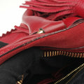 Pre-owned Burberry Prorsum Shrimpton Tassel Red Grained Calfskin × Suede  handbag | stylenewstar