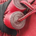 Pre-owned Burberry Prorsum Shrimpton Tassel Red Grained Calfskin × Suede  handbag | stylenewstar