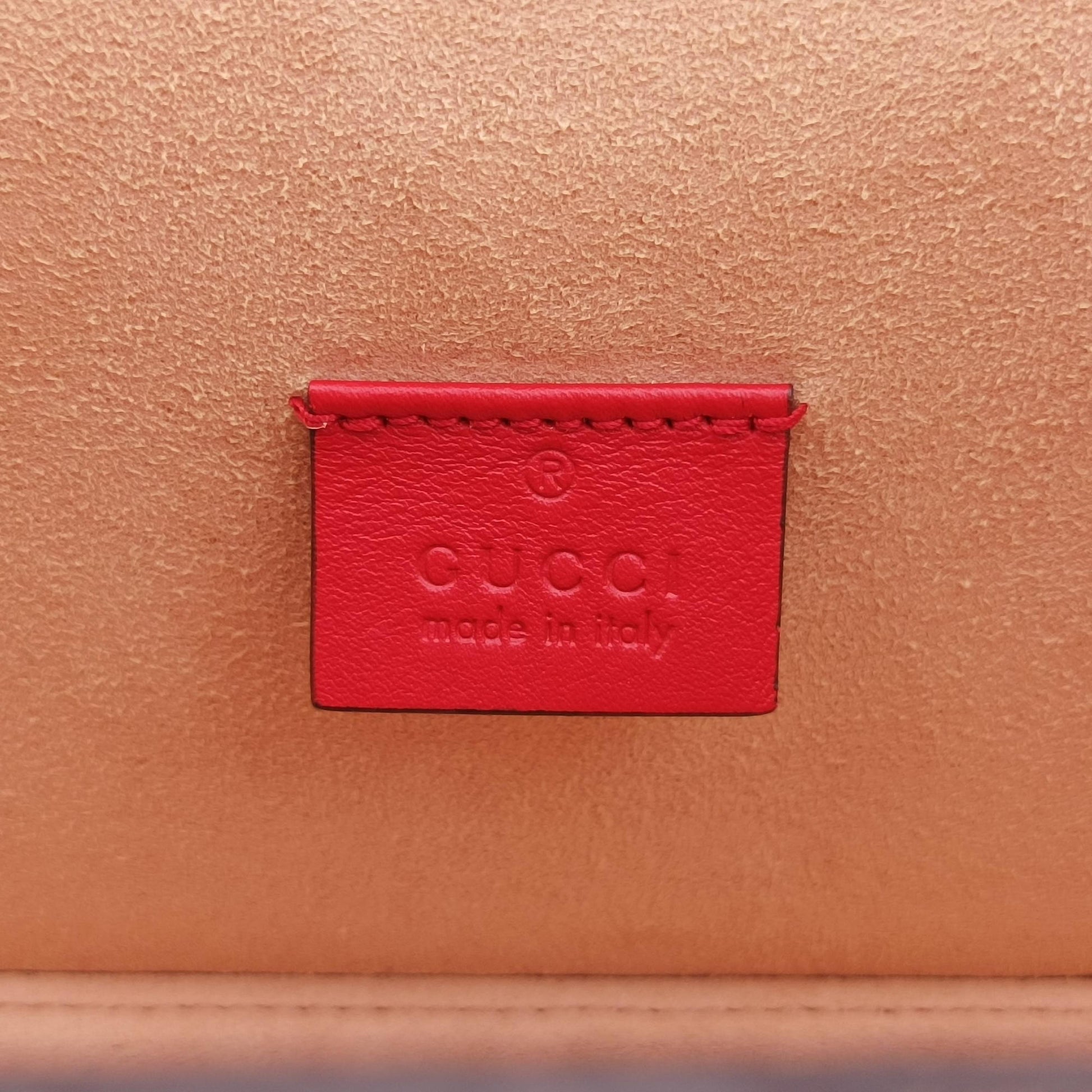 GG flora Padlock Bamboo beige×red×multi PVC coated canvas×Leather 603221 A033033500GGアップル パドロック バンブー ベージュ×レッド×マルチ PVCコーティングキャンバス×レザー 603221 A033033500