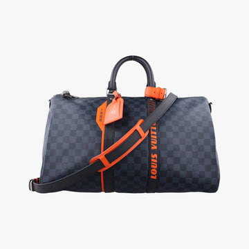 Keepall Bandouliere 45 Noir Damier Graphite N40166 DR1179 IC Chipキーポルバンドリエール45 ノワール ダミエグラフィット N40166 DR1179 ICチップ