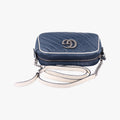 GG Marmont Blue Leather 447632 C031346796GGマーモント ブルー レザー 447632 C031346796