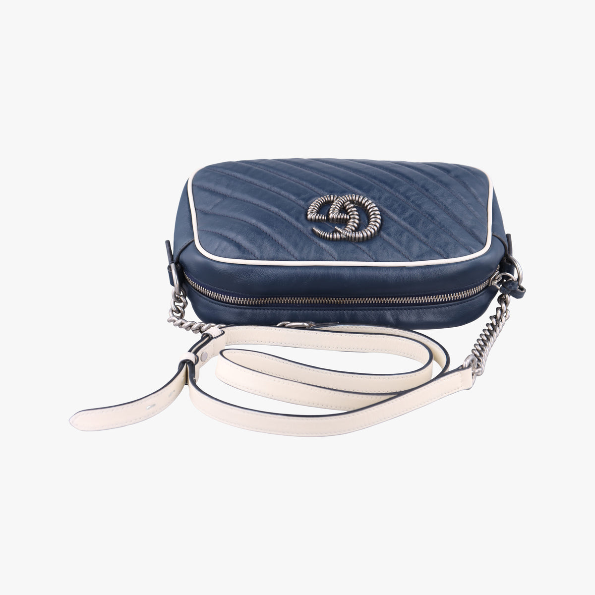 GG Marmont Blue Leather 447632 C031346796GGマーモント ブルー レザー 447632 C031346796