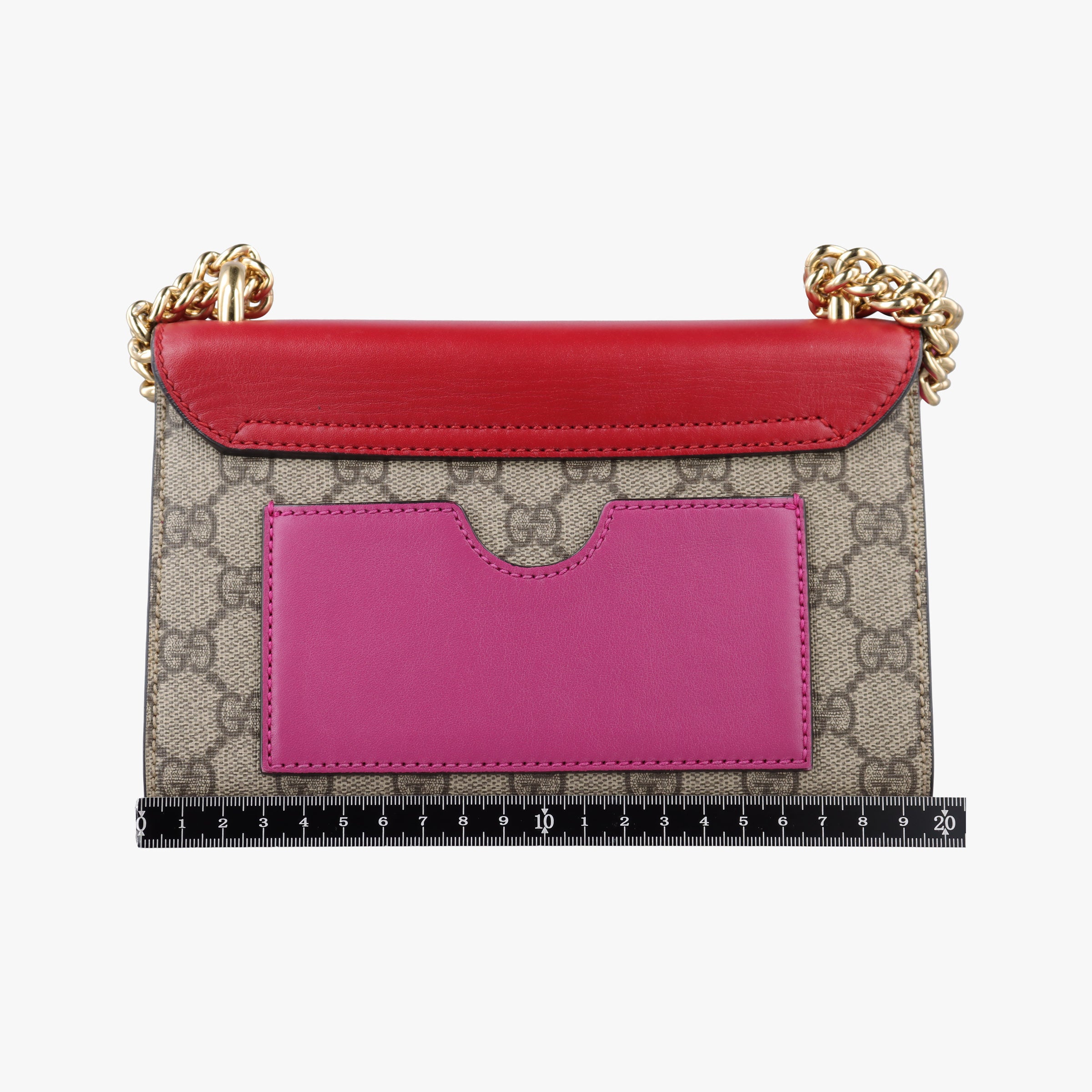 Padlock Beige×red×pink PVC coated canvas×Leather 409487 F023667693パドロック ベージュ×レッド×ピンク PVCコーティングキャンバス×レザー 409487 F023667693