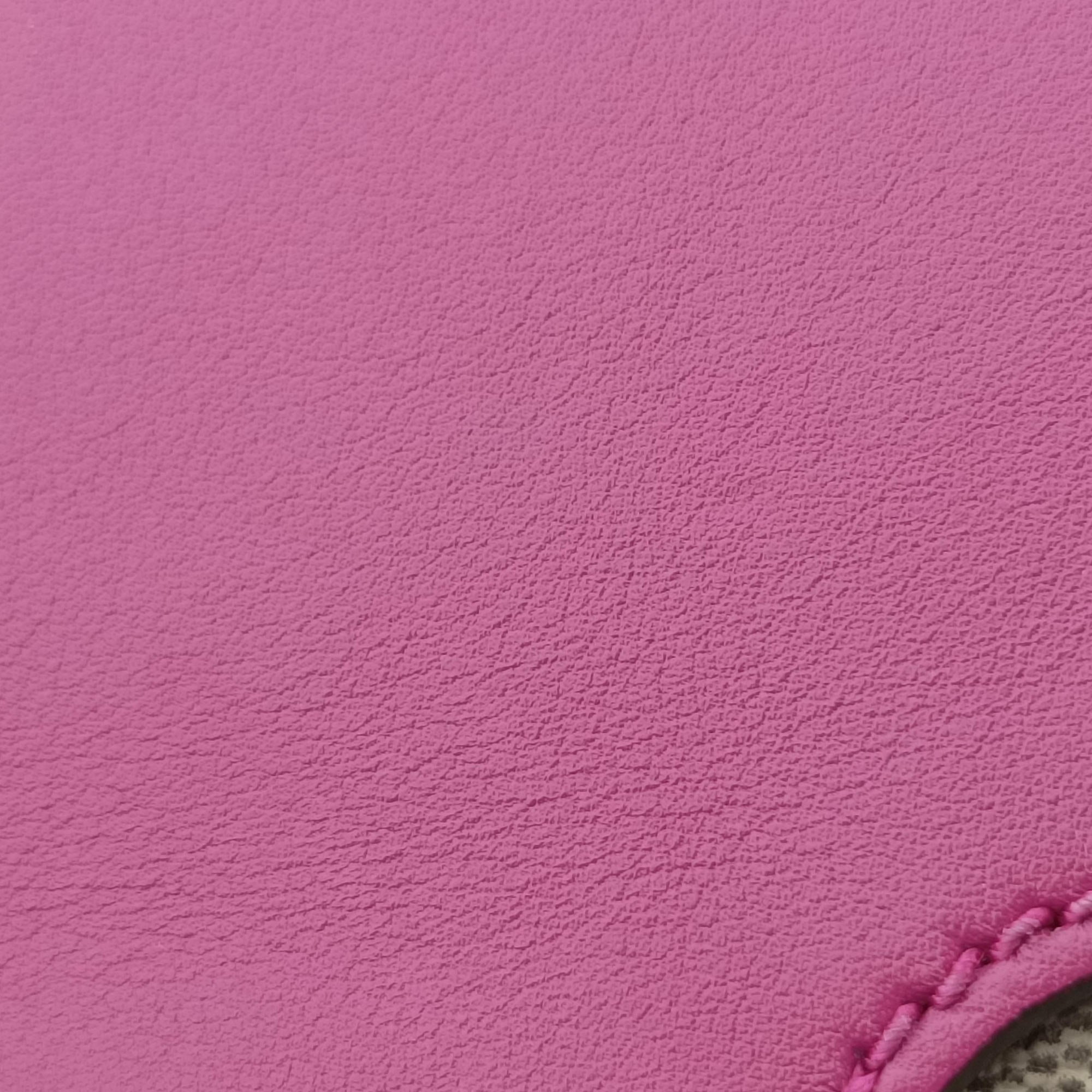 Padlock Beige×red×pink PVC coated canvas×Leather 409487 F023667693パドロック ベージュ×レッド×ピンク PVCコーティングキャンバス×レザー 409487 F023667693