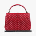 Pre-owned Yves Saint Laurent COLLEGE Red Leather 428056 shoulderbag | stylenewstar