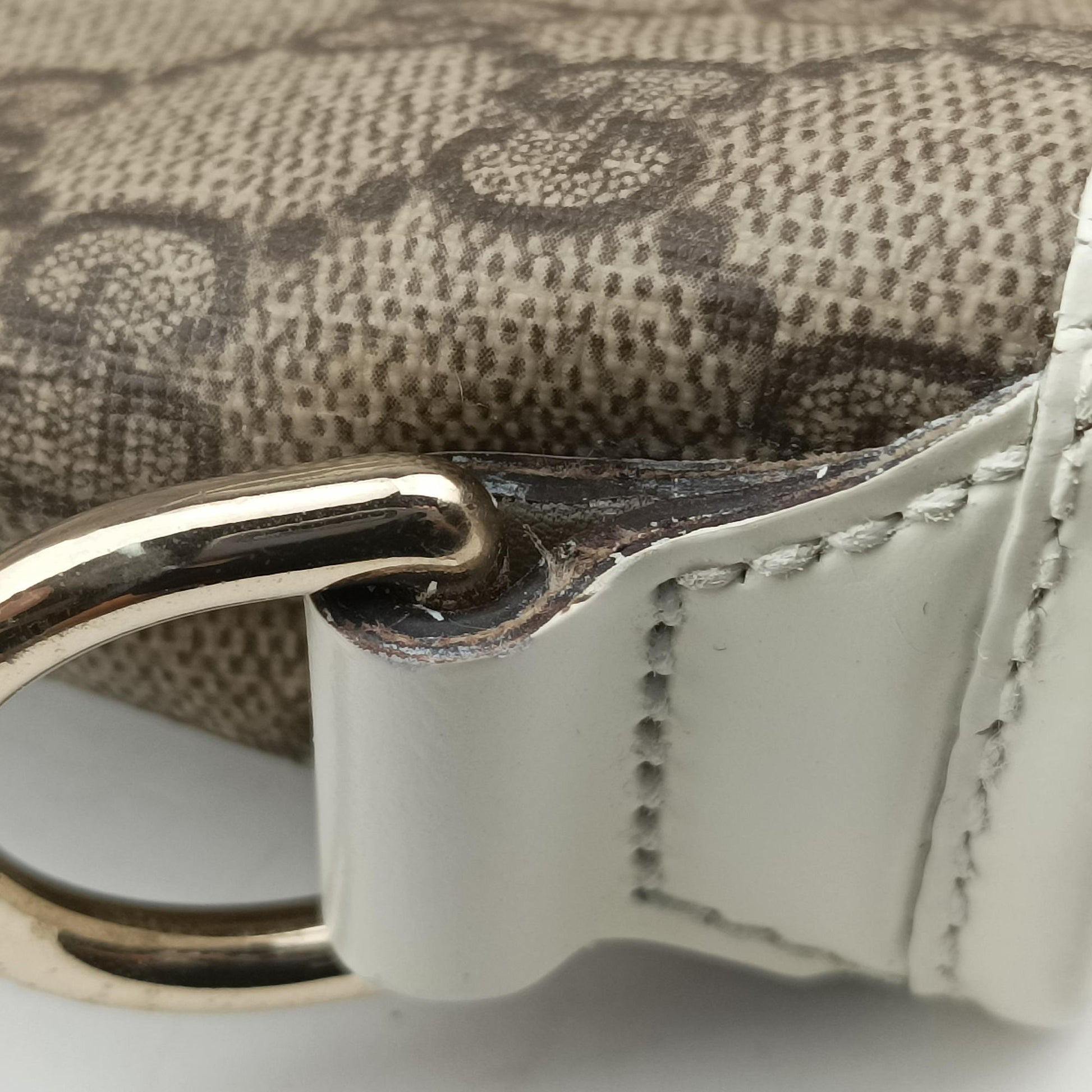 GG Supreme GG Plus heart flower beige×white PVC coated canvas×Leather 197953 C2795417GGスプリーム GGプラス ハート フラワー ベージュ×ホワイト PVCコーティングキャンバス×レザー 197953 C2795417
