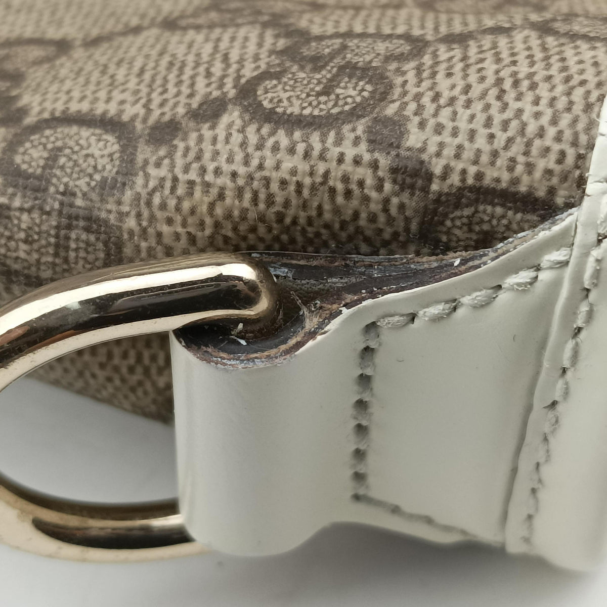 GG Supreme GG Plus heart flower beige×white PVC coated canvas×Leather 197953 C2795417GGスプリーム GGプラス ハート フラワー ベージュ×ホワイト PVCコーティングキャンバス×レザー 197953 C2795417