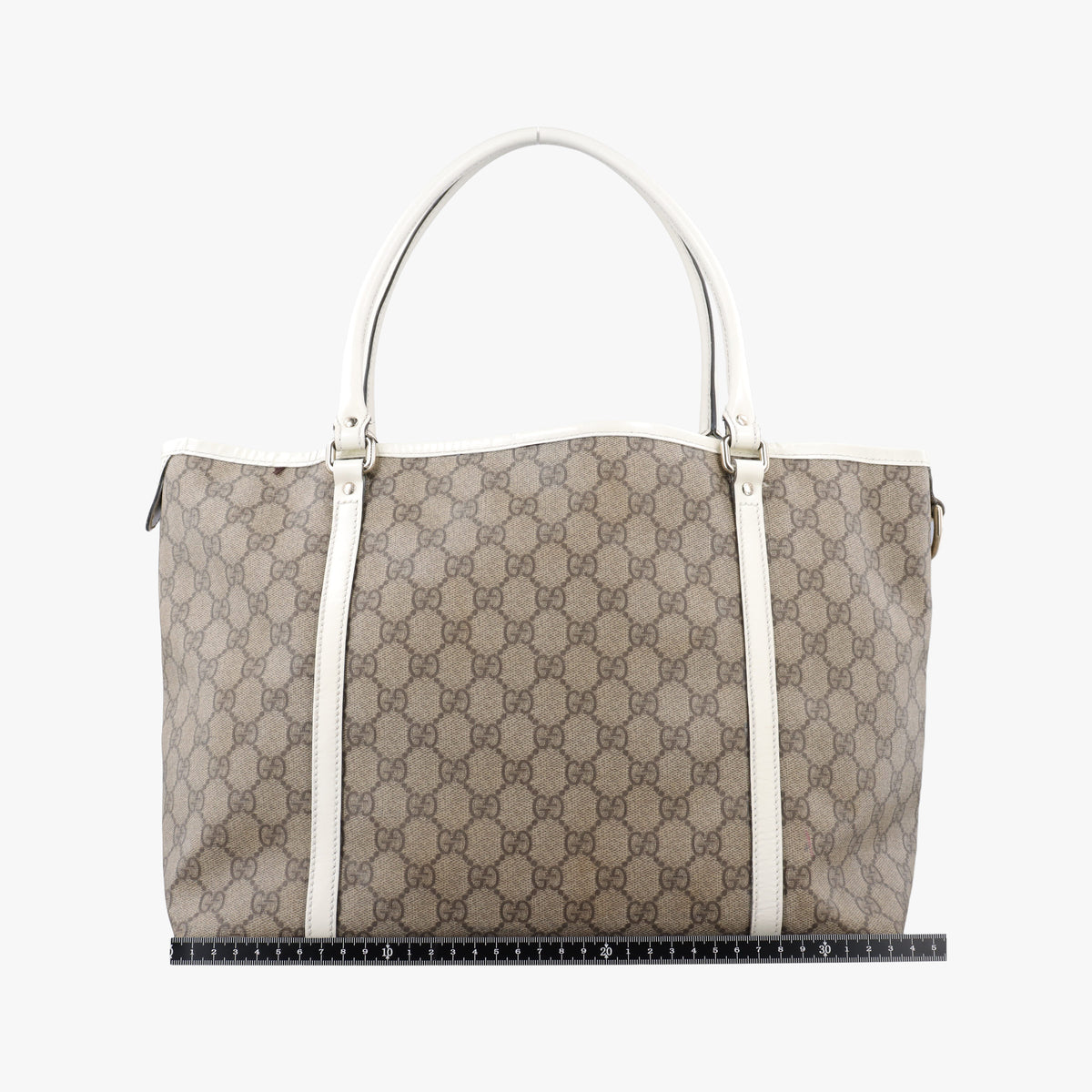 GG Supreme GG Plus heart flower beige×white PVC coated canvas×Leather 197953 C2795417GGスプリーム GGプラス ハート フラワー ベージュ×ホワイト PVCコーティングキャンバス×レザー 197953 C2795417