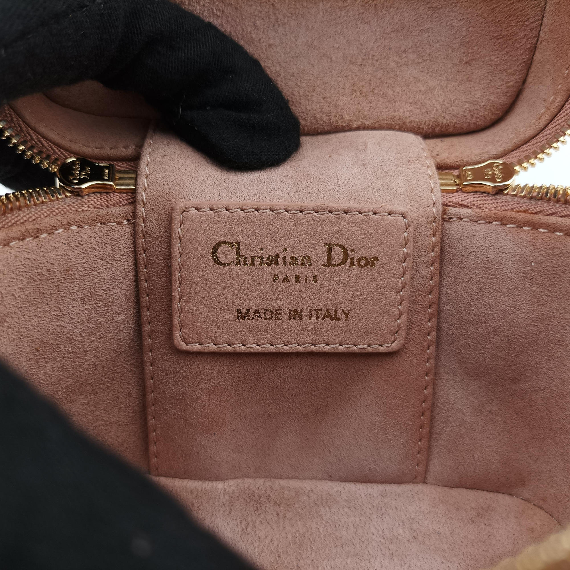 Lady Dior micro vanity Pink lambskin Lot number unknownレディディオール マイクロ ヴァニティ ピンク ラムスキン 製番不明