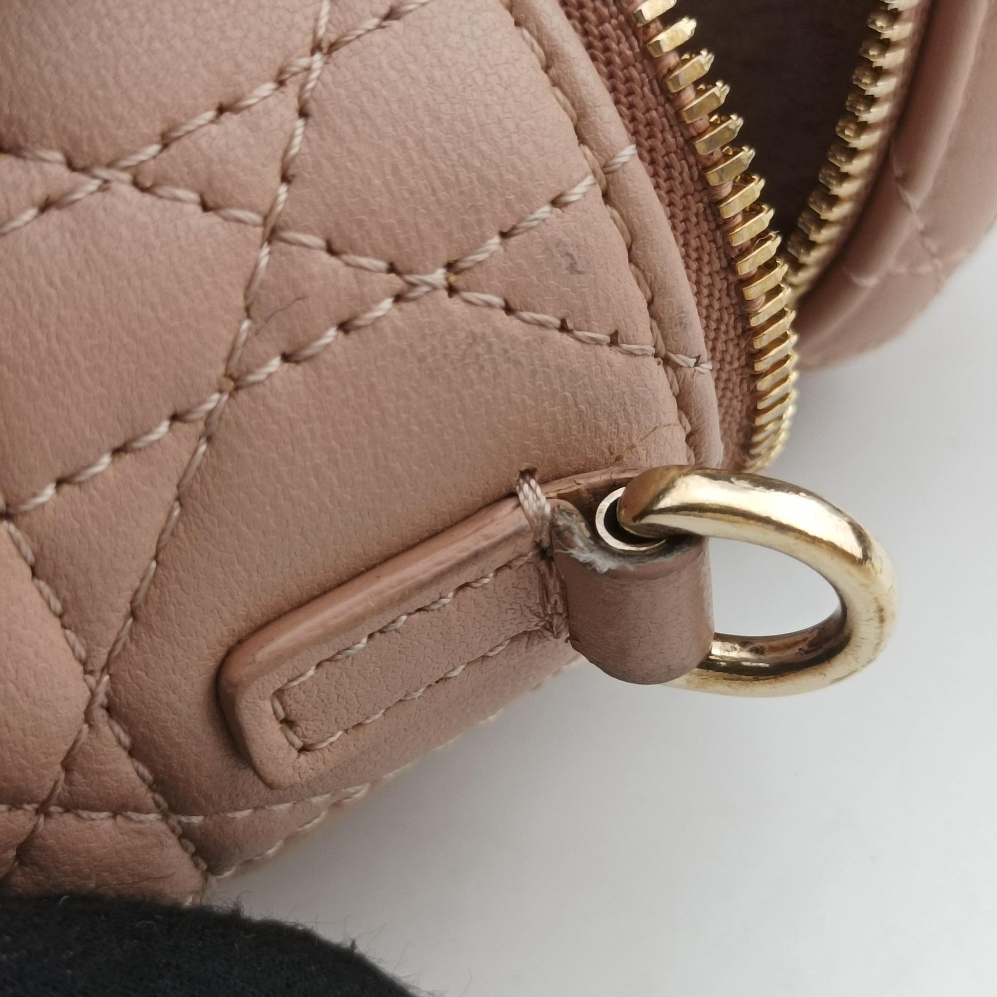 Lady Dior micro vanity Pink lambskin Lot number unknownレディディオール マイクロ ヴァニティ ピンク ラムスキン 製番不明