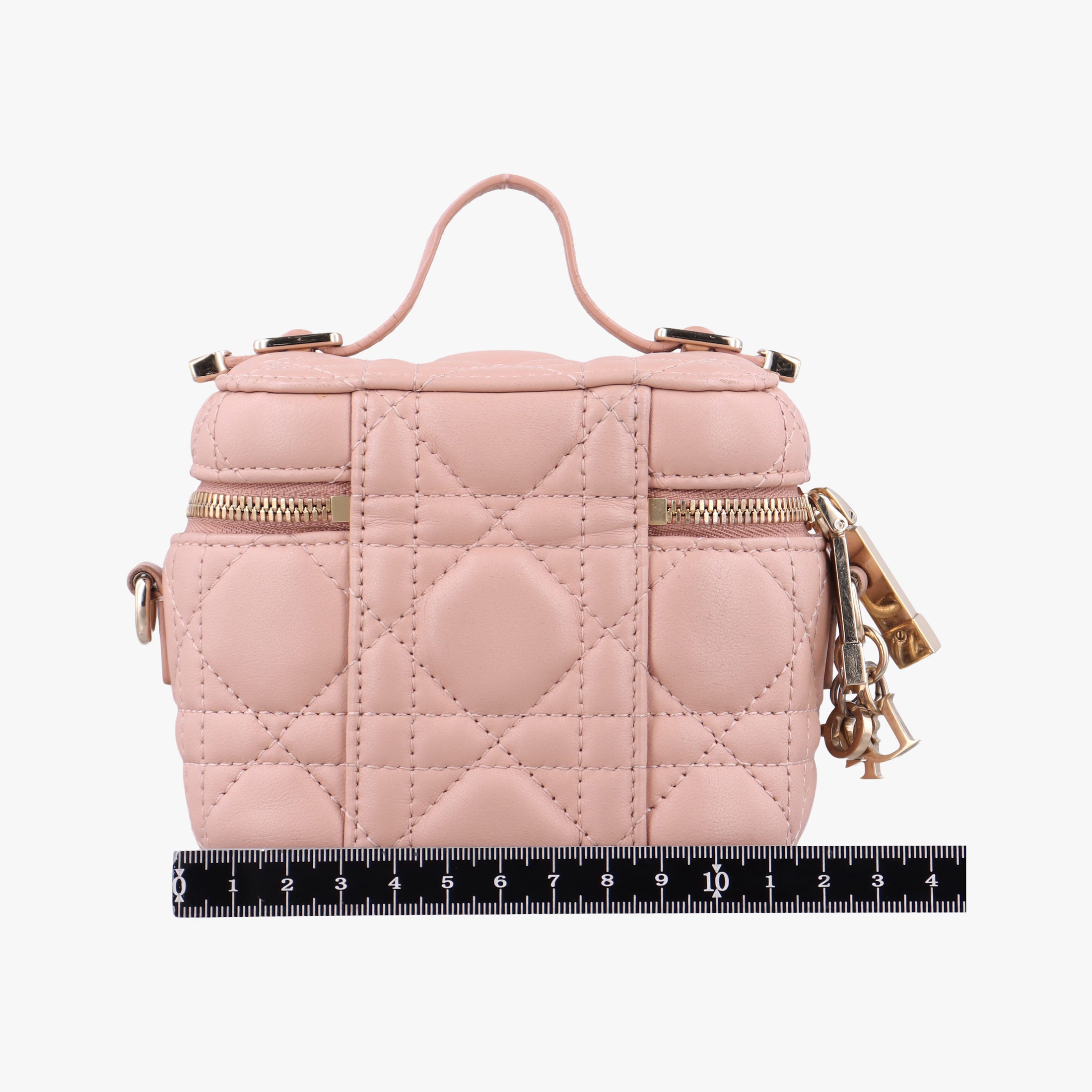 Lady Dior micro vanity Pink lambskin Lot number unknownレディディオール マイクロ ヴァニティ ピンク ラムスキン 製番不明
