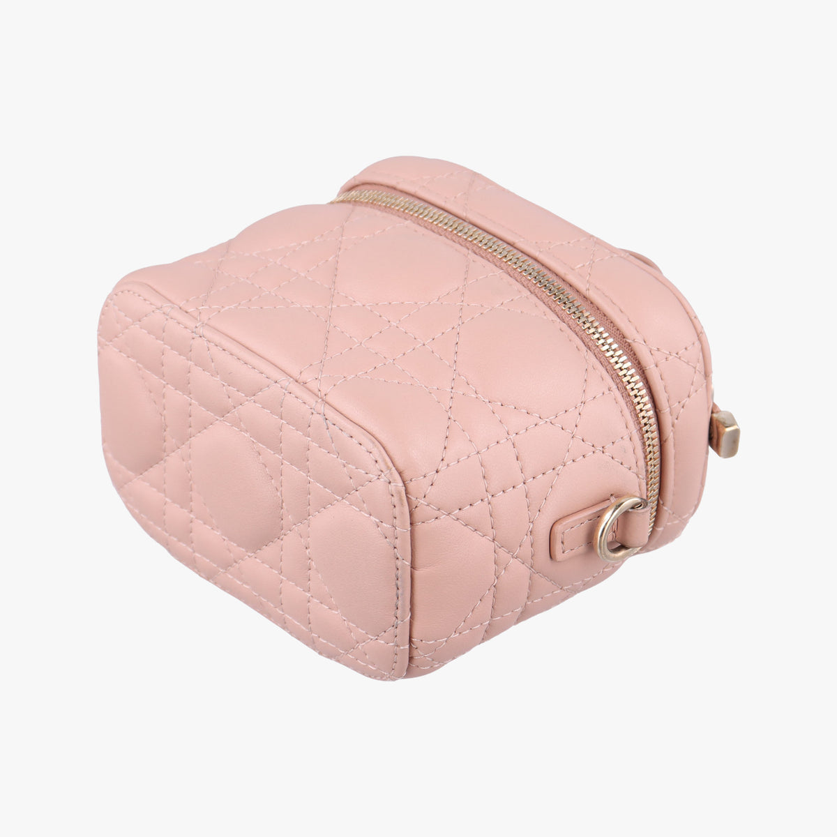 Lady Dior micro vanity Pink lambskin Lot number unknownレディディオール マイクロ ヴァニティ ピンク ラムスキン 製番不明