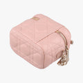 Lady Dior micro vanity Pink lambskin Lot number unknownレディディオール マイクロ ヴァニティ ピンク ラムスキン 製番不明