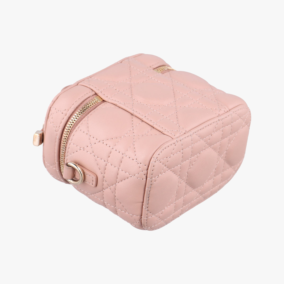 Lady Dior micro vanity Pink lambskin Lot number unknownレディディオール マイクロ ヴァニティ ピンク ラムスキン 製番不明