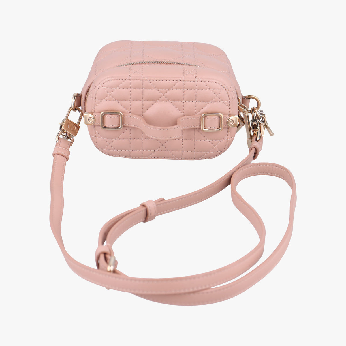 Lady Dior micro vanity Pink lambskin Lot number unknownレディディオール マイクロ ヴァニティ ピンク ラムスキン 製番不明