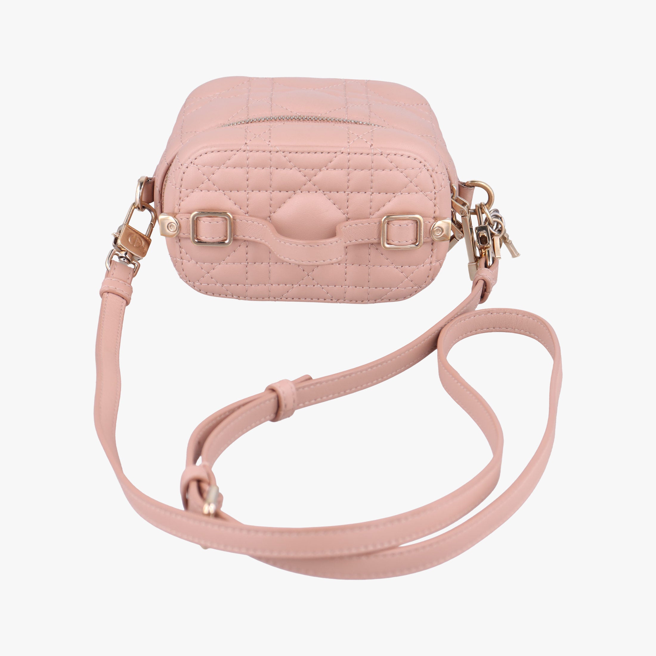 Lady Dior micro vanity Pink lambskin Lot number unknownレディディオール マイクロ ヴァニティ ピンク ラムスキン 製番不明