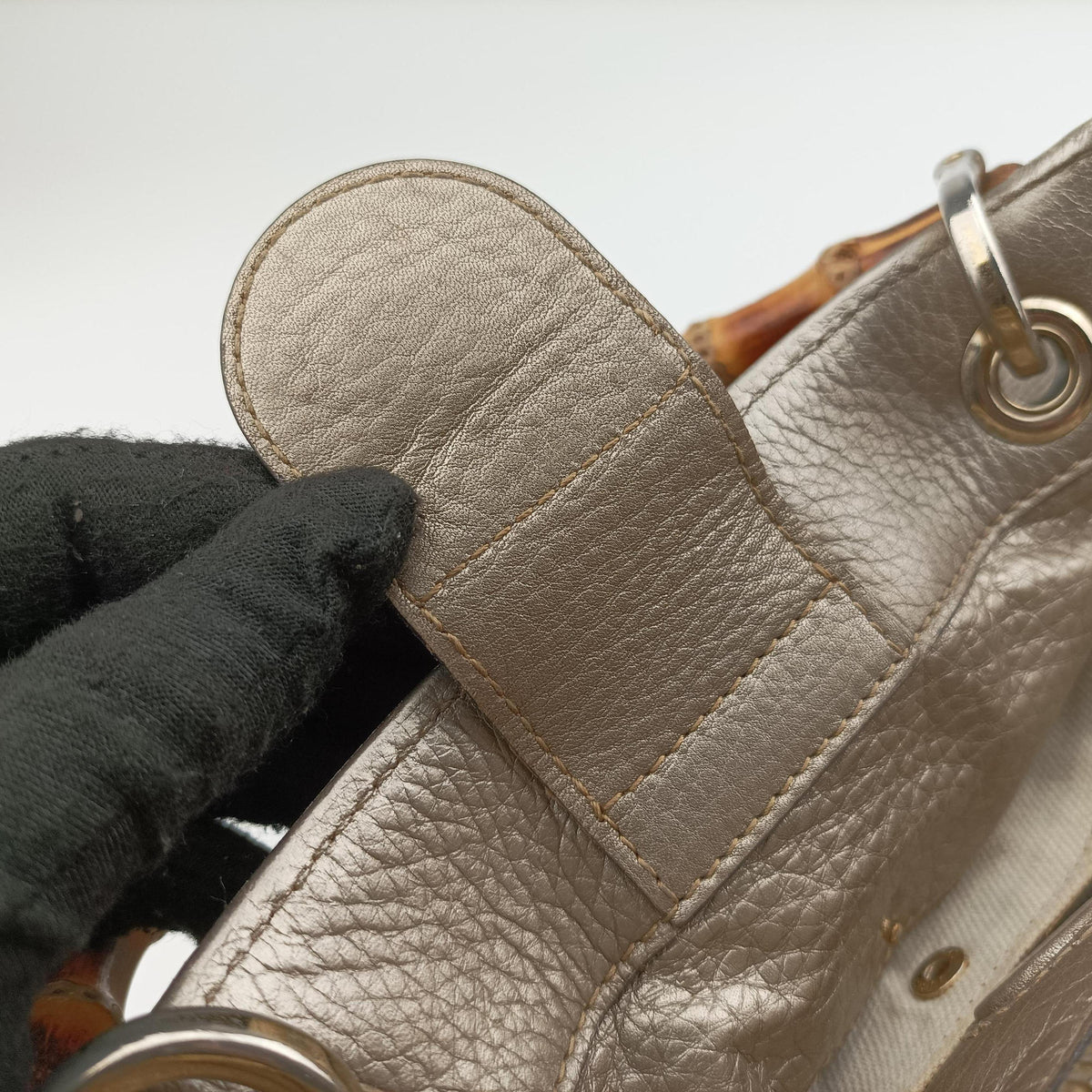 Bamboo Shopper Golden Leather 323660 B017192519バンブーショッパー ゴールド レザー 323660 B017192519
