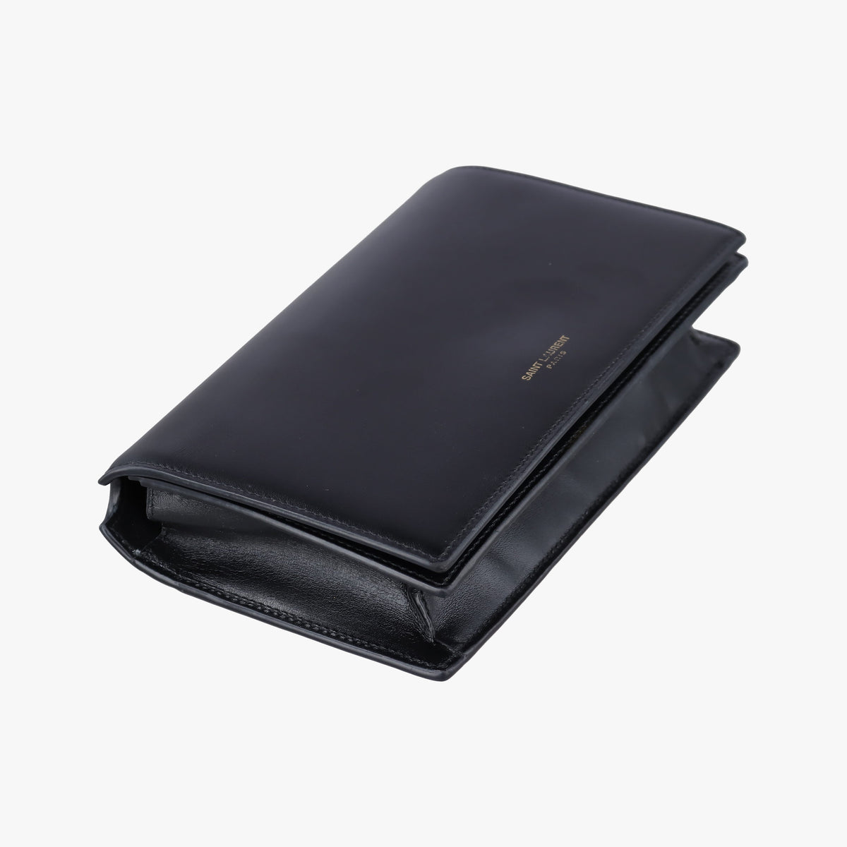 Pre-owned Yves Saint Laurent classic simple logo Black Leather 769162 shoulderbag | stylenewstar