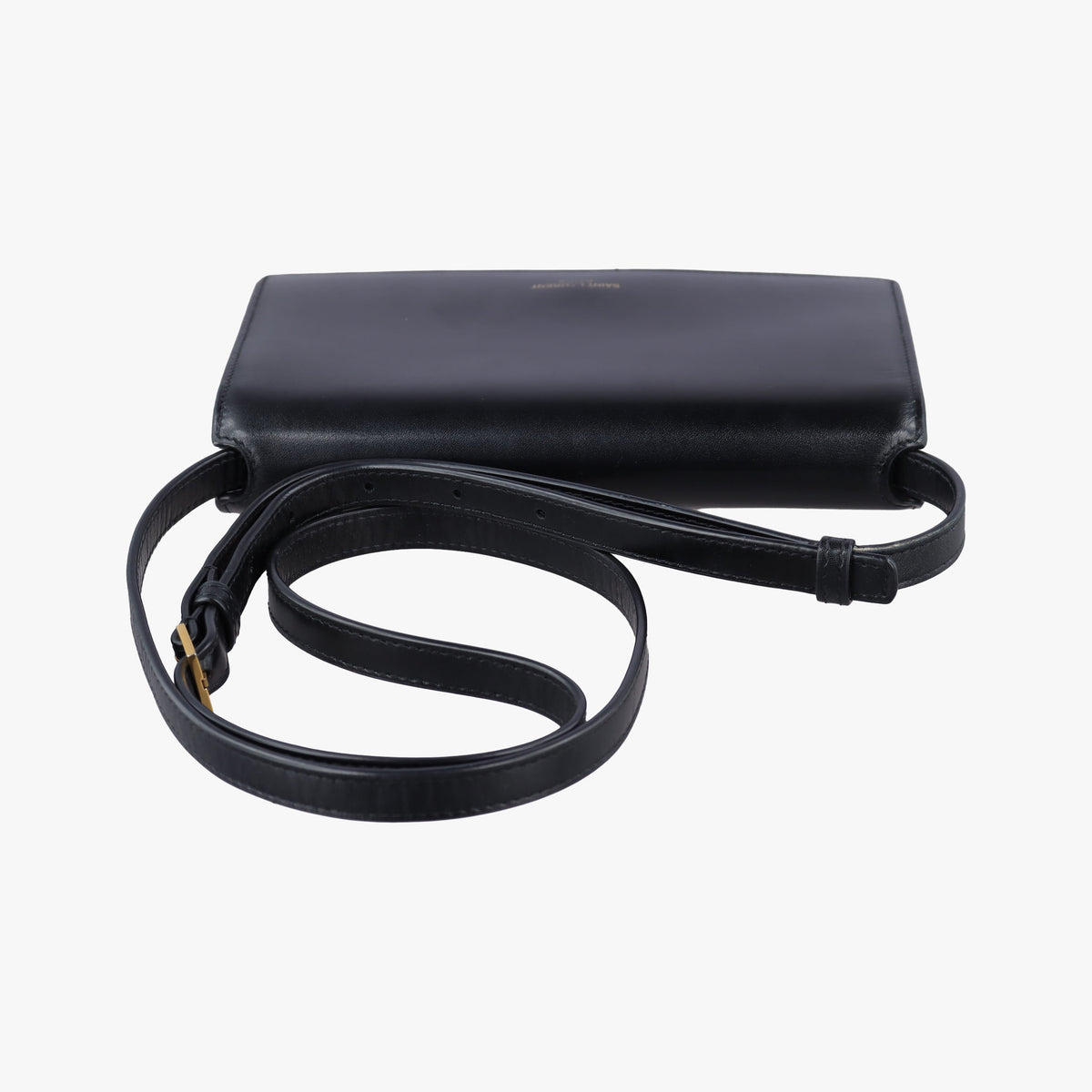 Pre-owned Yves Saint Laurent classic simple logo Black Leather 769162 shoulderbag | stylenewstar