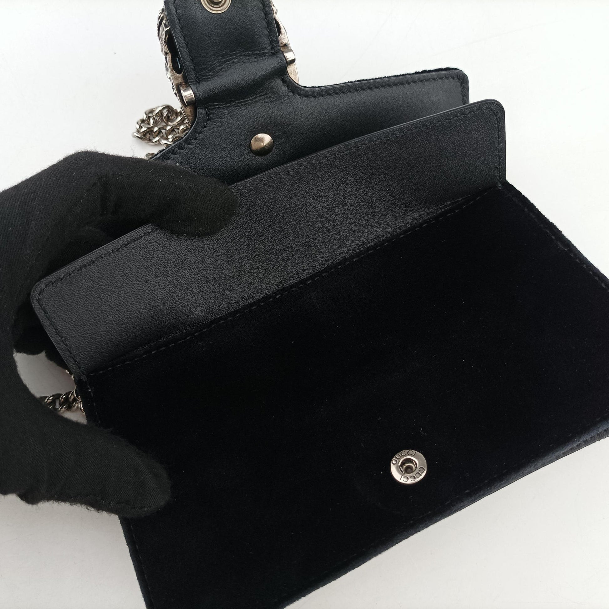Dionysus Black velour×Leather 476432 ディオニュソス ブラック ベロア×レザー 476432 