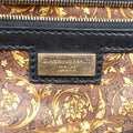 Secondhand VERSACE Embossed Leather Talia Vanitas Black Leather  shoulderbag | stylenewstar