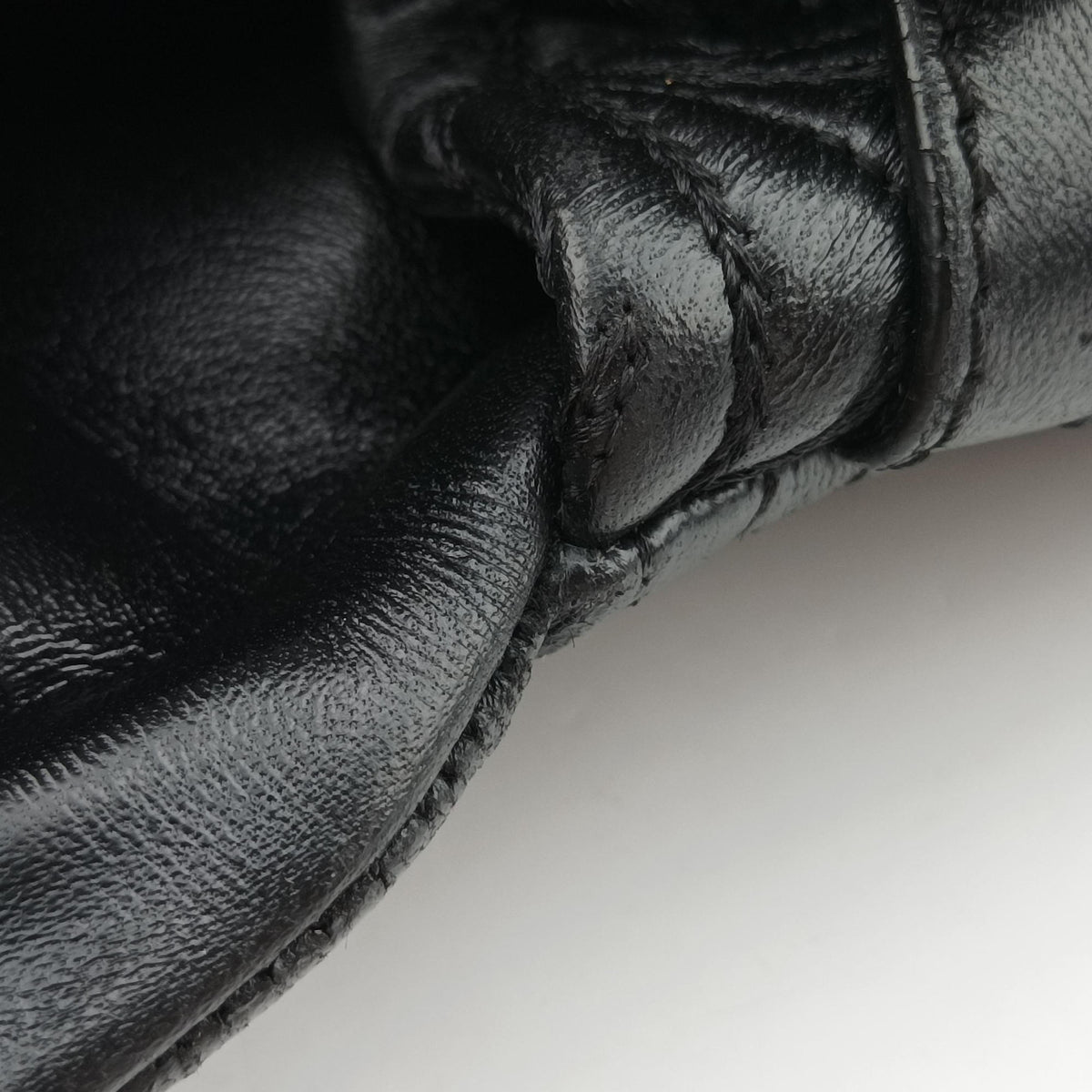 Secondhand VERSACE Embossed Leather Talia Vanitas Black Leather  shoulderbag | stylenewstar