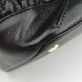 Secondhand VERSACE Embossed Leather Talia Vanitas Black Leather  shoulderbag | stylenewstar