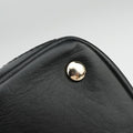 Secondhand VERSACE Embossed Leather Talia Vanitas Black Leather  shoulderbag | stylenewstar