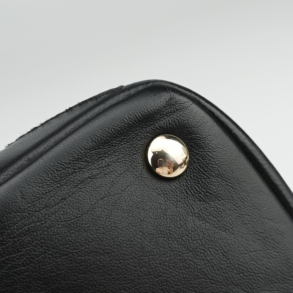 Secondhand VERSACE Embossed Leather Talia Vanitas Black Leather  shoulderbag | stylenewstar
