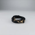 Secondhand VERSACE Embossed Leather Talia Vanitas Black Leather  shoulderbag | stylenewstar