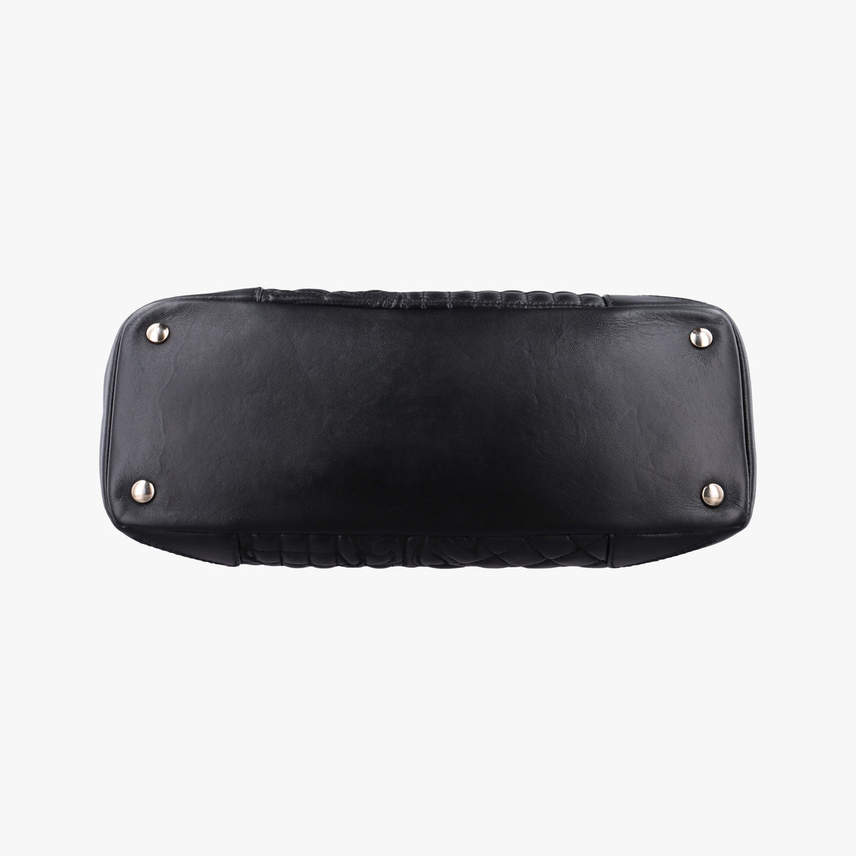 Secondhand VERSACE Embossed Leather Talia Vanitas Black Leather  shoulderbag | stylenewstar