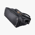Secondhand VERSACE Embossed Leather Talia Vanitas Black Leather  shoulderbag | stylenewstar